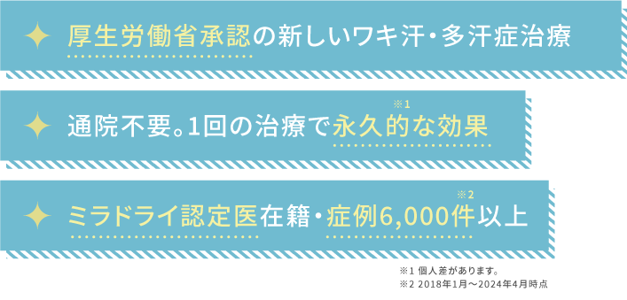 ミセルクリニック岸和田院の厚生労働省承認、ワキガ多汗症治療機器「ミラドライ」の3つのメリット